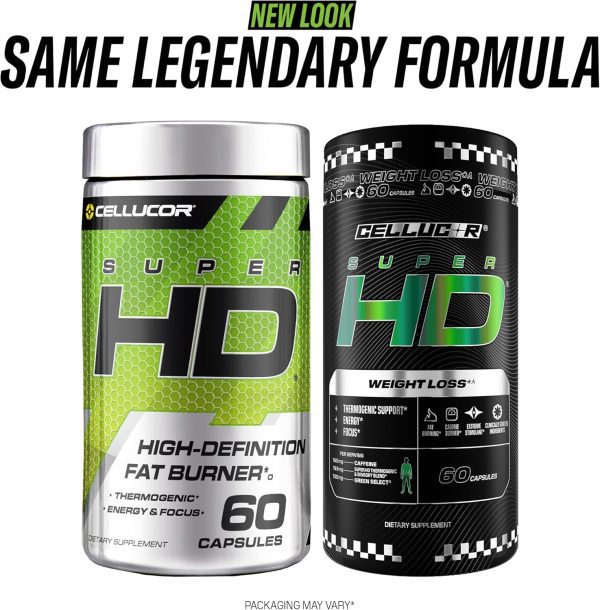 Cellucor SuperHD Thermogenic Fat Burner Weight Loss Supplement, Appetite Suppressant, & Energy Booster Capsimax, Green Tea Extract, 160mg Caffeine & More 60 Capsules (Packaging May Vary) - Image 5