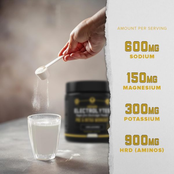 HRDWRK - Electrolytes Powder Keto Hydration Sugar Free with Magnesium, Potassium and Sodium - 100 Servings | Boost Endurance and Reduce Fatigue with This Electrolytes Supplement - Maximum Hydration - Image 2