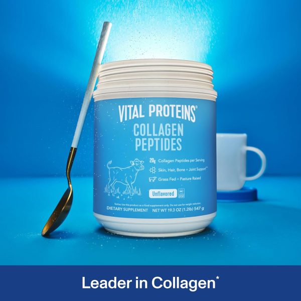 Vital Proteins Collagen Peptides Powder - Grass Fed Collagen Peptides for Hair, Nail, Skin, Bone & Joint Health, Unflavored, 27 Servings - Image 2