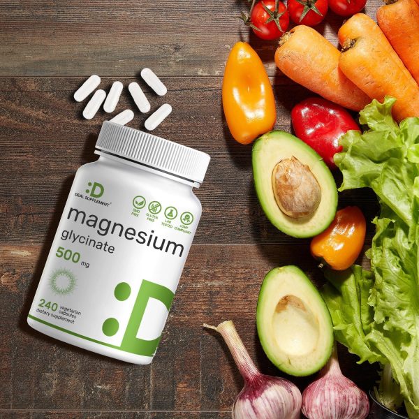 DEAL SUPPLEMENT 2 Pack Magnesium Glycinate 500mg, 480 Veggie Capsules | Chelated for Easy Absorption | Highly Purified Essential Trace Mineral for Muscle, Joint, Heart, & Digestive Health - Image 6