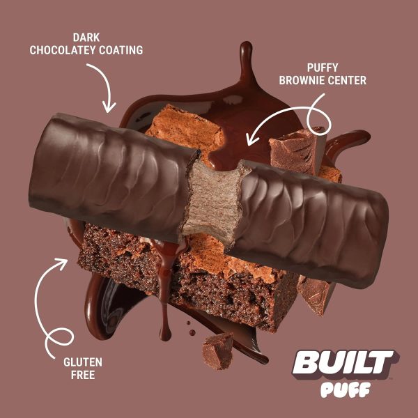 Built Bar, Puff Protein Bars, Brownie Batter Puff, 17g Protein Snacks, On-The-Go Bars, Only 140 Calories, 6g Sugar, Collagen, Gluten Free, 12 Count - Image 3
