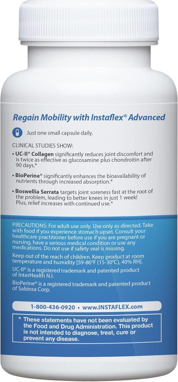 Instaflex Advanced Joint Support - Doctor Formulated Joint Relief Supplement, Featuring Collagen & 5 Other Joint Discomfort Fighting Ingredients - 14 Count - Image 3