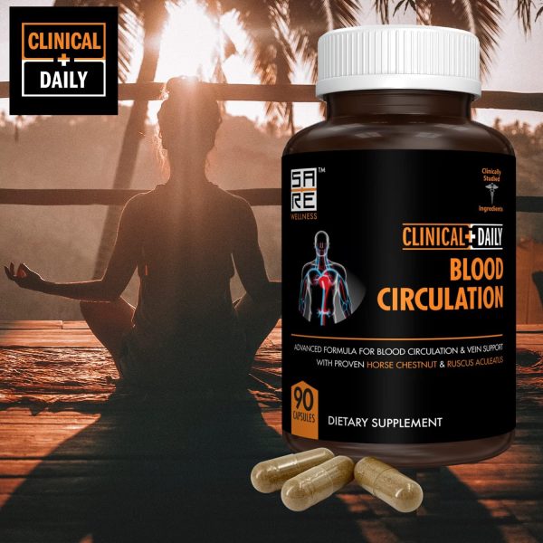 Clinical Daily Blood Circulation Supplements. Butchers Broom, Horse Chestnut, Hawthorn, Cayenne, Arginine, Diosmin Varicose Veins Treatment for Legs. Poor Circulation and Vein Support. 180 Capsules. - Image 3