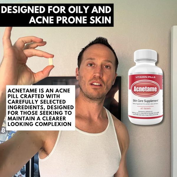 Acne Pills 2 Pack 120 Pills- Vitamin Supplements for Acne Breakouts- Hormonal Pimple Tablets to Clear Oily Skin for Women, Men, Teens, and Adults - Image 3