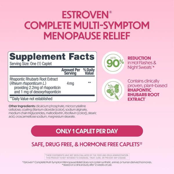 Estroven Complete Multi-Symptom Menopause Supplement for Women, 28 Ct., Clinically Proven Ingredient Provide Menopause Relief & Night Sweats & Hot Flash Relief, Drug-Free & Non-GMO - Image 4
