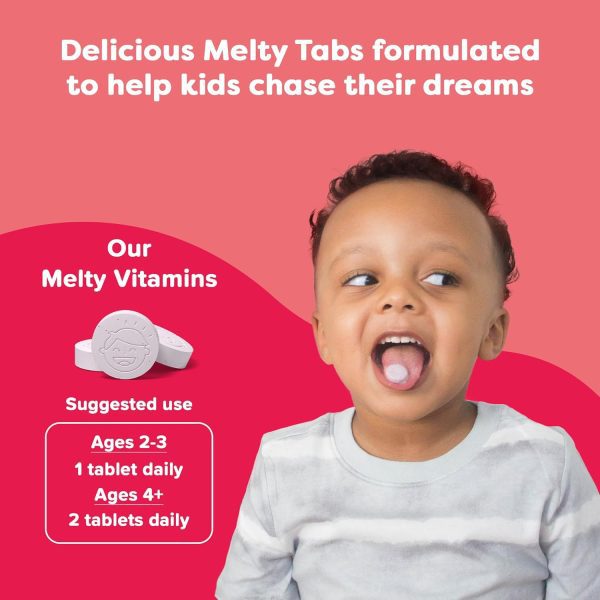Renzo's Iron Supplements for Kids, Dissolvable Vegan Iron Supplement with Vitamin C, Sugar Free, Oh-Oh-Oh Orange Flavor, 90 Melty Tabs - Image 3