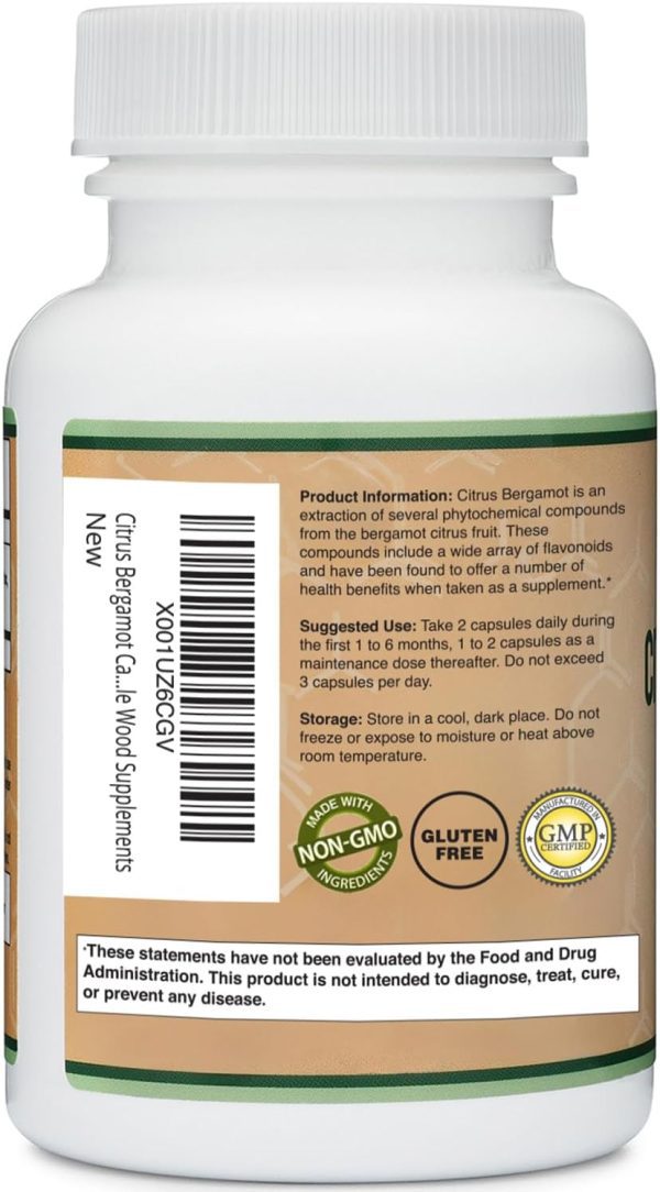 Citrus Bergamot Supplement - Only Patented, Clinically Proven Bergamot Extract - 1,000mg Servings (Sourced from Italy) (60 Capsules) by Double Wood - Image 5