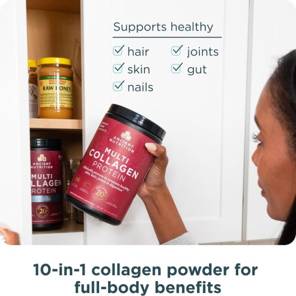 Ancient Nutrition Collagen Powder Protein, Multi Collagen Protein, Cucumber Lime, Hydrolyzed Collagen Peptides Supports Skin and Nails, Joint Supplement, 18.6oz - Image 5