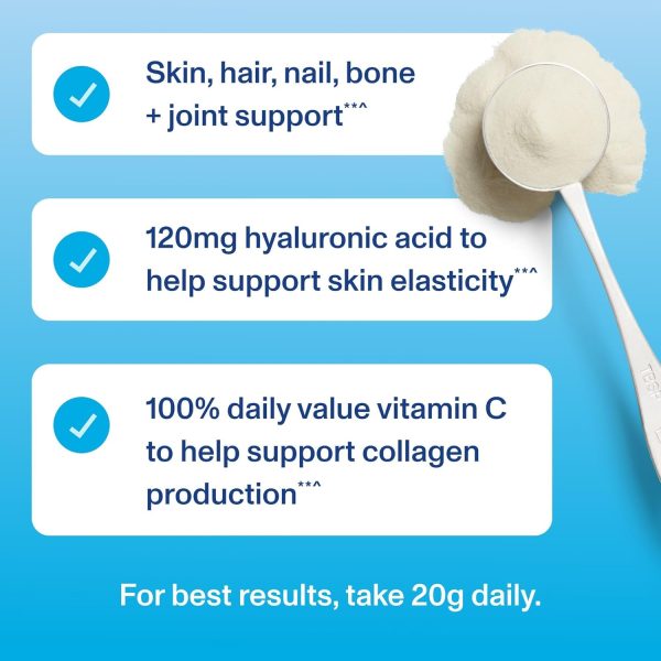 Vital Proteins Collagen Peptides Powder Advanced with Hyaluronic Acid & Vitamin C - 20oz Collagen Protein, Unflavored, 28 Servings - Image 2
