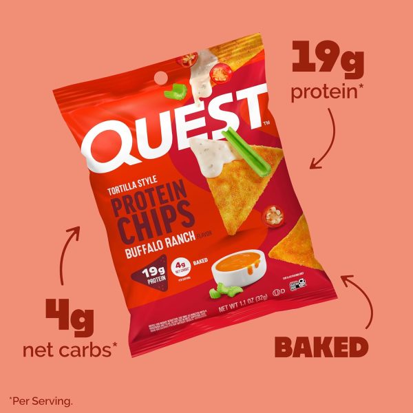 Quest Nutrition Tortilla Style Protein Chips Variety Pack, Chili Lime, Nacho Cheese, Loaded Taco, Low Carb, High Protein, Gluten Free, 1.1 oz (Pack of 12) - Image 2