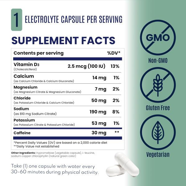 SaltStick Electrolyte Capsules with Vitamin D - 200 Count - Salt Pills with Electrolytes for Sports Nutrition, Running Supplements, Electrolyte Pills - 200 Count - Image 7