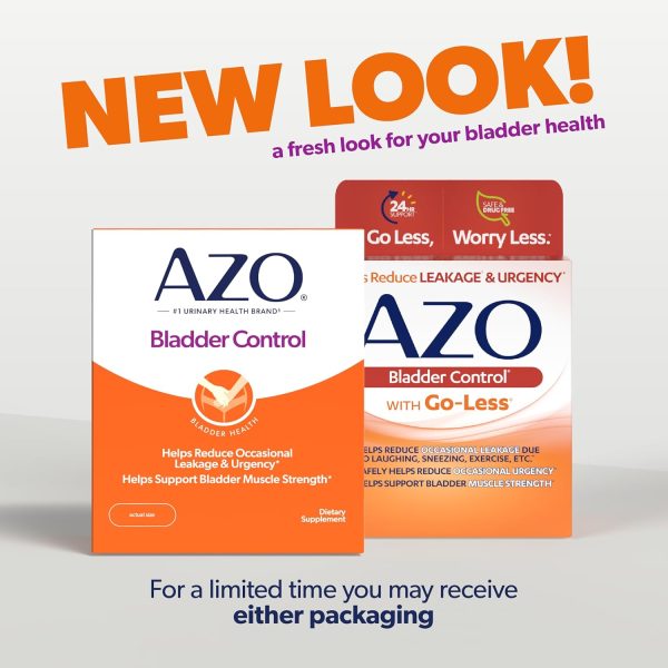 AZO Bladder Control with Go-Less Daily Supplement | Helps Reduce Occasional Urgency, leakage due to laughing, sneezing and exercise††† | 72 Capsules - Image 3