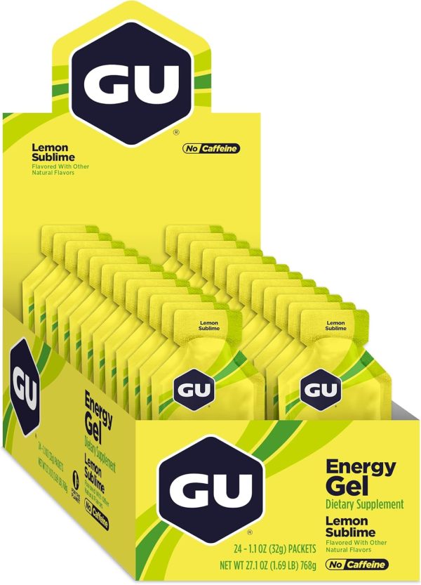 GU Energy Original Sports Nutrition Energy Gel, Vegan, Gluten-Free, Kosher, and Dairy-Free On-the-Go Energy for Any Workout, 24-Count, Lemon Sublime - Image 3