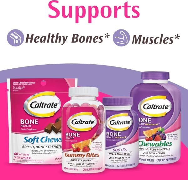 Caltrate 600+D3 Plus Minerals Mini Calcium & Vitamin D3 Supplement Mini Tablet, 600 mg, 150 Count (Pack of 3) - Image 6