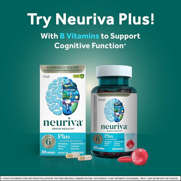 NEURIVA Original Brain Supplement for Memory, Focus & Concentration + Learning & Accuracy with Clinically Tested Nootropics Phosphatidylserine and Neurofactor, Caffeine Free, 30ct Capsules - Image 8