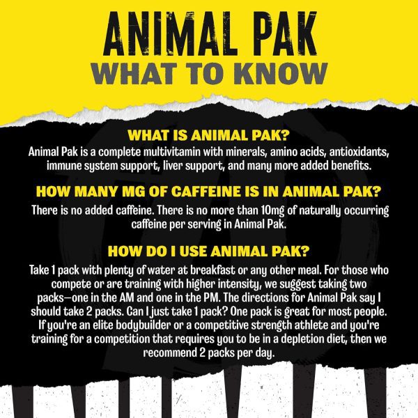 Animal Pak - Convenient Multivitamin for Men & Women Daily All-in-One Vitamin & Supplement Pack - Zinc, Vitamins C, B, D, Amino Acids, and Immune Support - Sports Nutrition Performance - 30 Count - Image 5