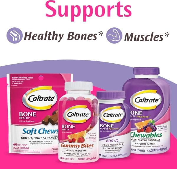 Caltrate 600 Plus D3 Plus Minerals Calcium and Vitamin D Supplement Tablets, Bone Health and Mineral Supplement for Adults - 165 Count - Image 3