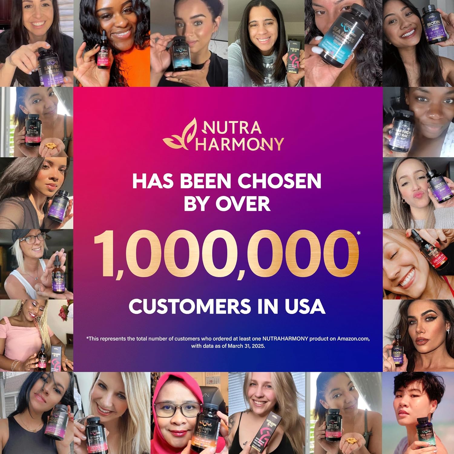 Biotin | Collagen | Keratin - Clinically Tested Supplement - Hair Growth Support, Skin & Nails - 25000 mcg Vitamins B2, B3, B6 & B7 + B1 & Hyaluronic Acid - Made in USA - Women & Men | 60 Capsules - Image 10