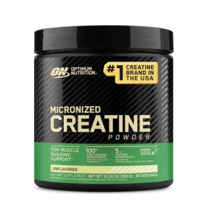 Optimum Nutrition Micronized Creatine Monohydrate Powder, Unflavored, 60 Servings, 300 Grams (Packaging May Vary)
