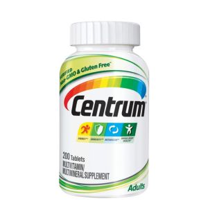 Centrum Adult Multivitamin/Multimineral Supplement with Antioxidants, Zinc, Vitamin D3 and B Vitamins, Gluten Free, Non-GMO Ingredients - 200 Count