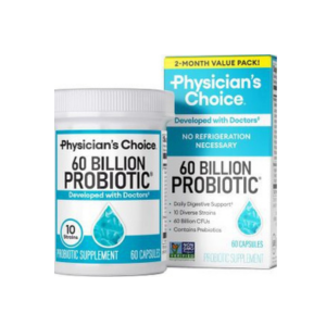 Physician's Choice Probiotics 60 Billion CFU - 10 Strains + Organic Prebiotics - Immune, Digestive & Gut Health - Supports Occasional Constipation, Diarrhea, Gas & Bloating - for Women & Men - 30ct