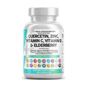 Clean Nutraceuticals Quercetin Zinc Vitamin C Vitamin D Bromelain Elderberry - Lung Immune Support Supplement Adults with Artemisinin, Sea Moss, Echinacea, Allergy Relief