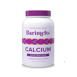 Barimelts Calcium Citrate with Vitamin D3 & Magnesium, 120 Smooth-Dissolving Tablets (1-Month Supply), Bariatric Calcium Supplements for Women, Natural Berry Flavor​