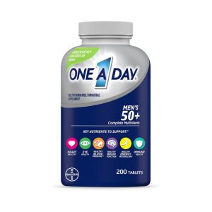 One A Day Men’s 50+ Healthy Advantage Multivitamin, Multivitamin for Men with Vitamins A, C, E, B6, B12, Calcium and Vitamin D, Tablet, 200 Count (Pack of 1)
