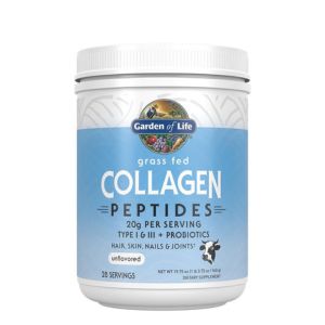 Garden of Life Grass Fed Collagen Peptides Powder Unflavored Collagen Powder for Women Men Hair Skin Nails Joints, Hydrolyzed Collagen Protein Supplements, Collagen for Women & Men, 28 Servings