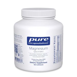 Pure Encapsulations Magnesium (Glycinate) - Supplement to Support Stress Relief, Sleep, Heart Health, Nerves, Muscles, and Metabolism* - with Magnesium Glycinate - 180 Capsules