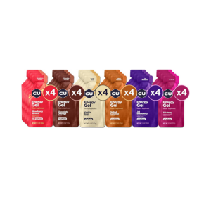 GU Energy Original Sports Nutrition Energy Gel, Vegan, Gluten-Free, Kosher, and Dairy-Free On-the-Go Energy for Any Workout, 24-Count, Assorted Flavors