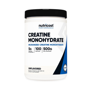 Nutricost Creatine Monohydrate Micronized Powder 500G, 5000mg Per Serv (5g) - 100 Servings, 17.9 Oz