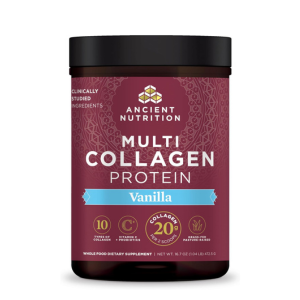 Ancient Nutrition Collagen Powder Protein with Probiotics, Unflavored Multi Collagen Protein with Vitamin C, 45 Servings, Hydrolyzed Collagen Peptides Supports Skin and Nails, Gut Health, 16oz