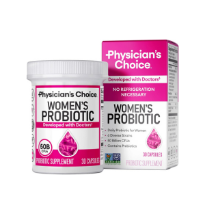 Physician's CHOICE Probiotics for Women - PH Balance, Digestive, UT, & Feminine Health - 50 Billion CFU - 6 Unique Strains for Her - Organic Prebiotics, Cranberry Extract+ - Women Probiotic - 30 CT