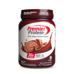 Premier Protein Powder, Chocolate Milkshake, 30g Protein, 1g Sugar, 100% Whey Protein, Keto Friendly, No Soy Ingredients, Gluten Free, 17 Servings, 24.5 Ounce (Pack of 1)