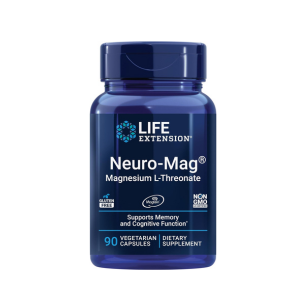 Life Extension Neuro-Mag Magnesium L-Threonate, Magnesium L-threonate, Memory Health, Quick Thinking, Cognitive Health Support, Vegetarian, Non-GMO, 90 Vegetarian Capsules